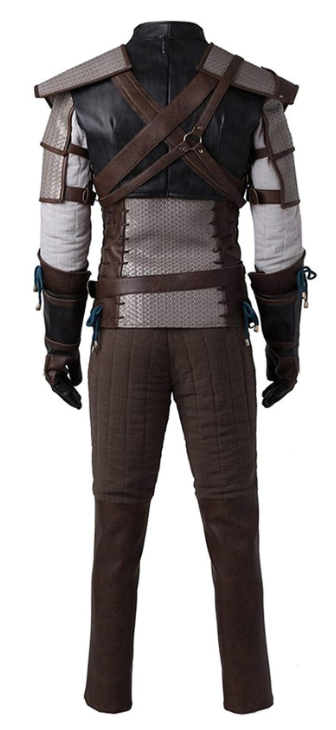 The Witcher 3 Wild Hunt Geralt of Rivia Cosplay Costume back view