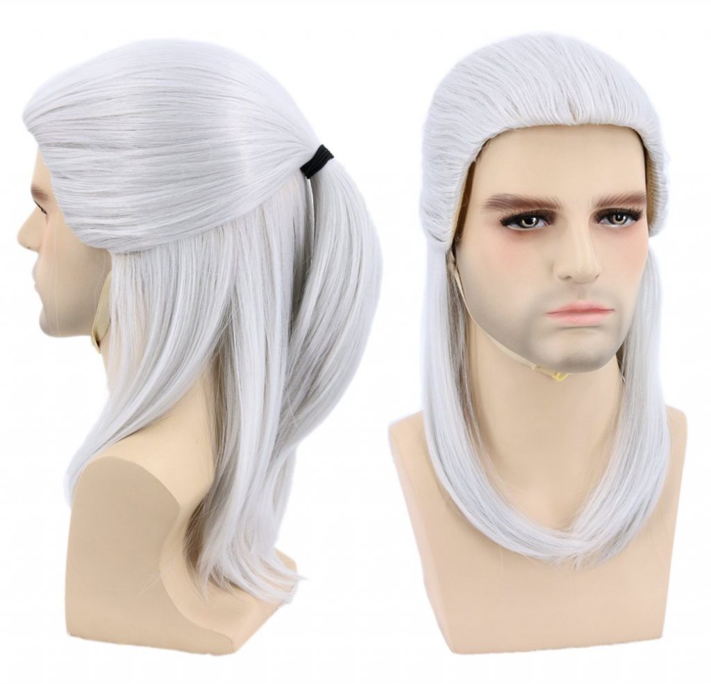 The Witcher 3 Wild Hunt Geralt of Rivia Cosplay Costume wig