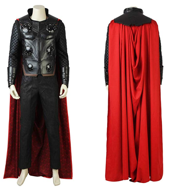Thor From Avengers Endgame Full Cosplay Costume front and back view