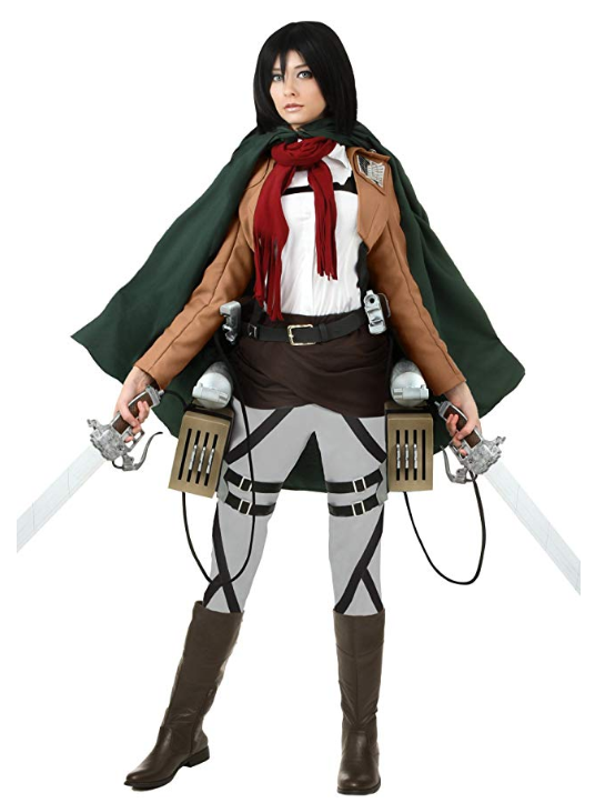 Attack On Titan Mikasa Cosplay Costume front view