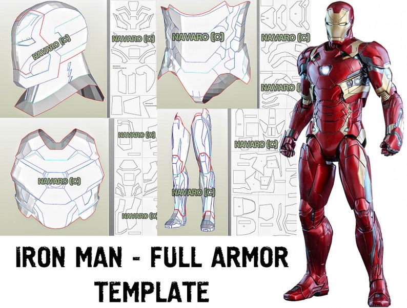 Get The Iron Man MK 46 Foam Template Cosplay Pattern
