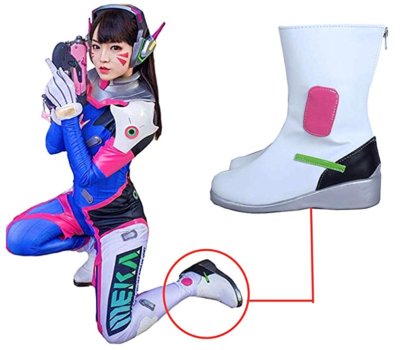 D.VA Hana Song From Overwatch Cosplay Costume boots